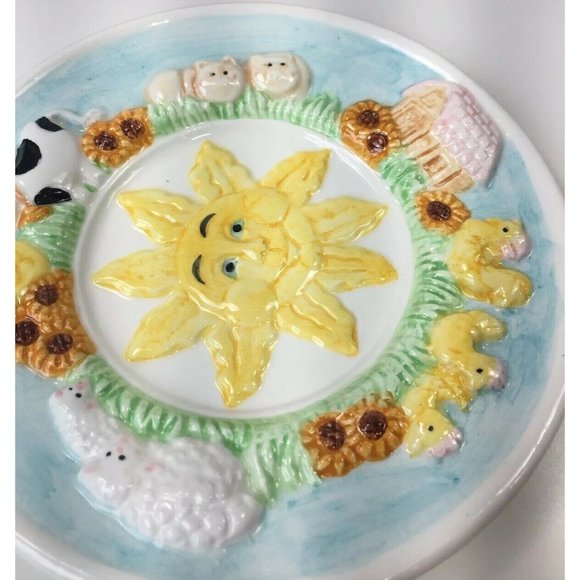 Mercuries Country Farm Child Tea Set Replacement Plate Saucer Round Hand Painted - Picture 3 of 7